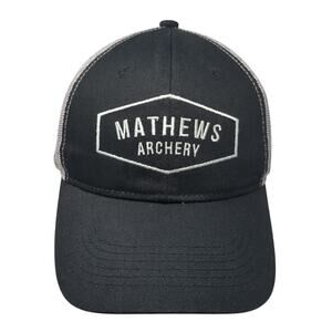 Mathews Archery Snapback Trucker Hat Black One Size Adjustable Embroidered